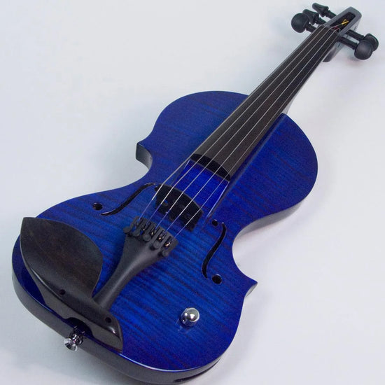 Wood Violins Nashville 5-string electric violin, Transparent Blue - Electric Violin Shop