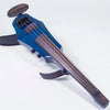 NS Design WAV violin, Transparent Blue over Maple Top - Electric Violin Shop