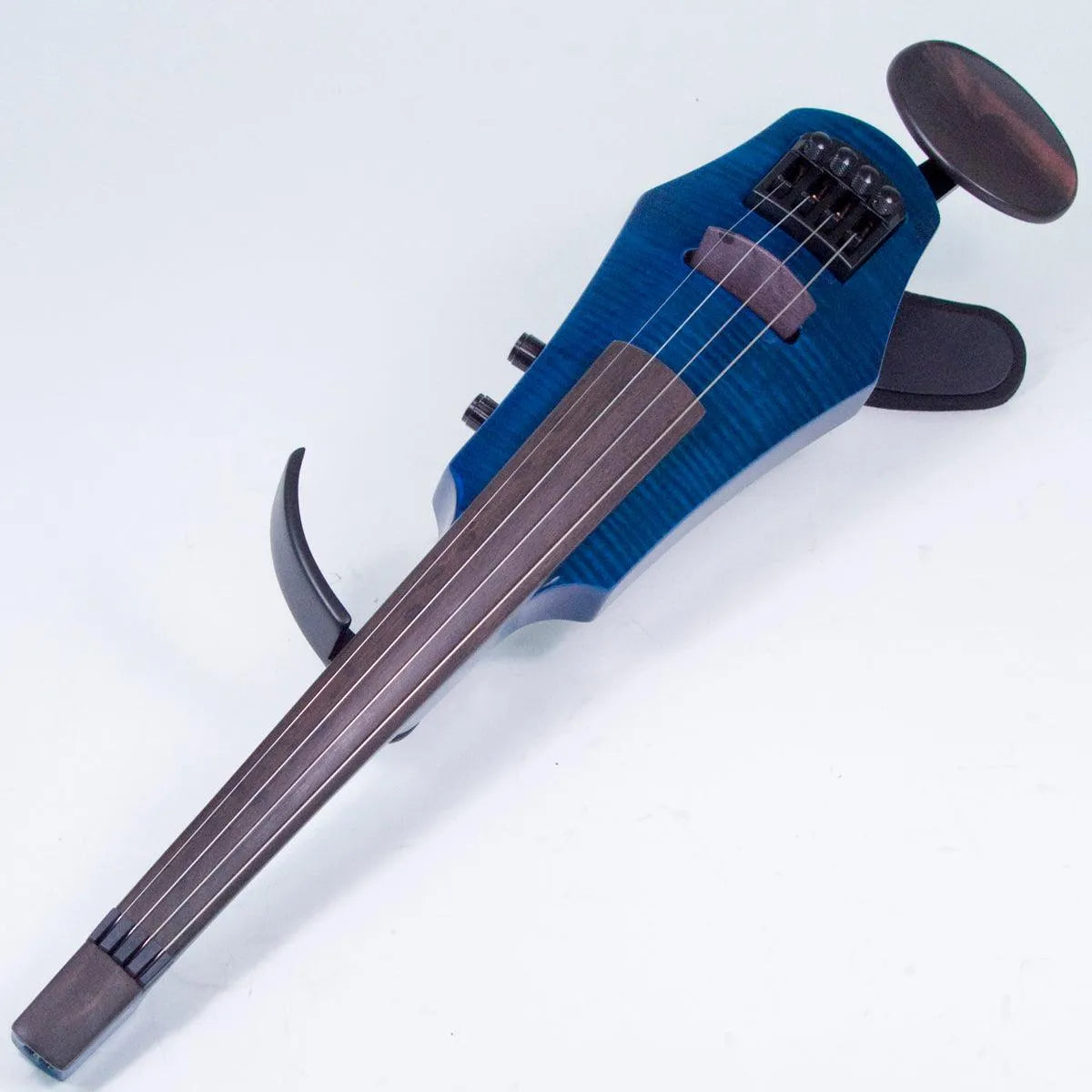 NS Design WAV violin, Transparent Blue over Maple Top - Electric Violin Shop