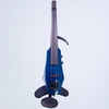 NS Design WAV violin, Transparent Blue over Maple Top - Electric Violin Shop