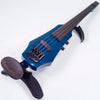 NS Design WAV violin, Transparent Blue over Maple Top - Electric Violin Shop