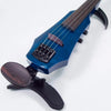 NS Design WAV violin, Transparent Blue over Maple Top - Electric Violin Shop