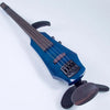 NS Design WAV violin, Transparent Blue over Maple Top - Electric Violin Shop