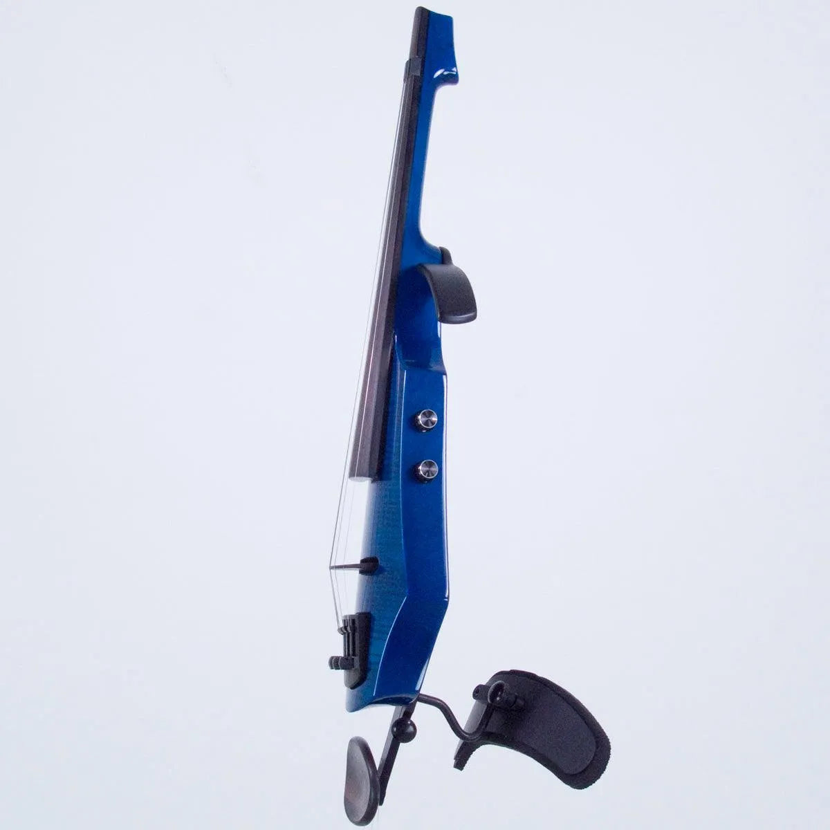 NS Design WAV violin, Transparent Blue over Maple Top - Electric Violin Shop