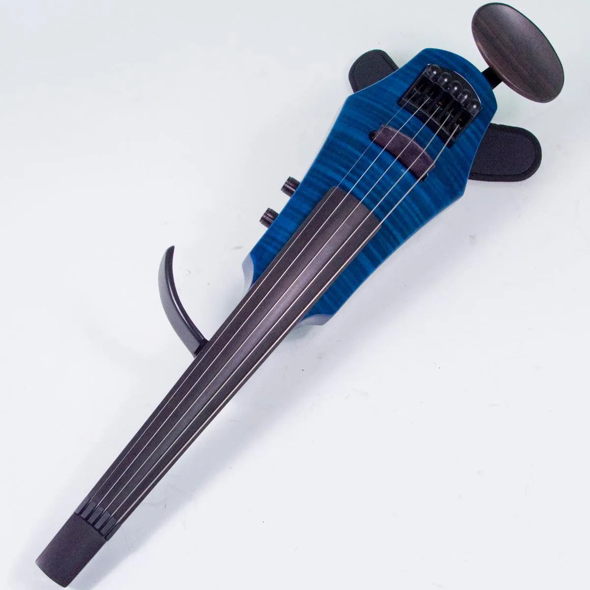 NS Design WAV 5 violin, Transparent Blue Maple Top - Electric Violin Shop