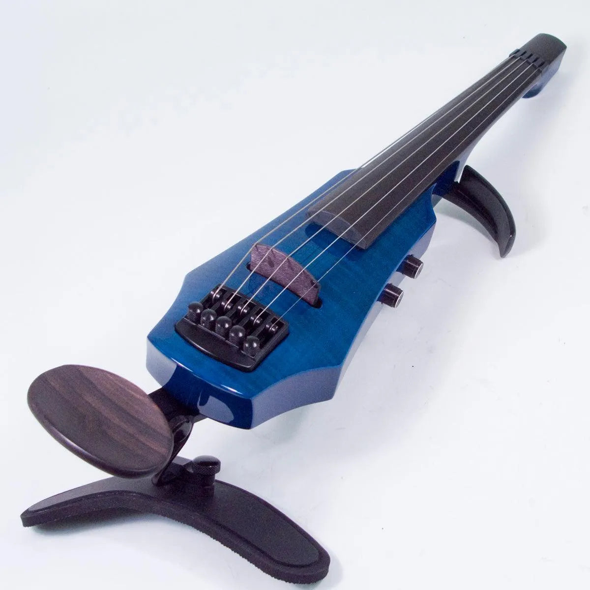 NS Design WAV 5 violin, Transparent Blue Maple Top - Electric Violin Shop