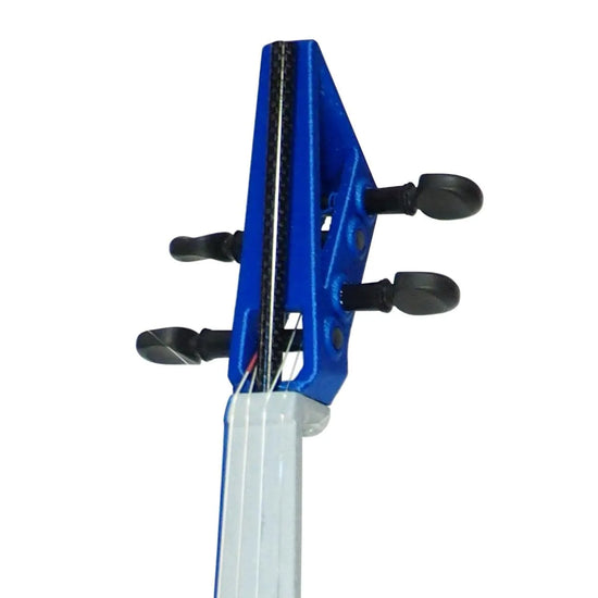 OpenFabPDX Modular Fiddle Acoustic-Electric 4-String, grey and blue, with LR Baggs bridge - Electric Violin Shop