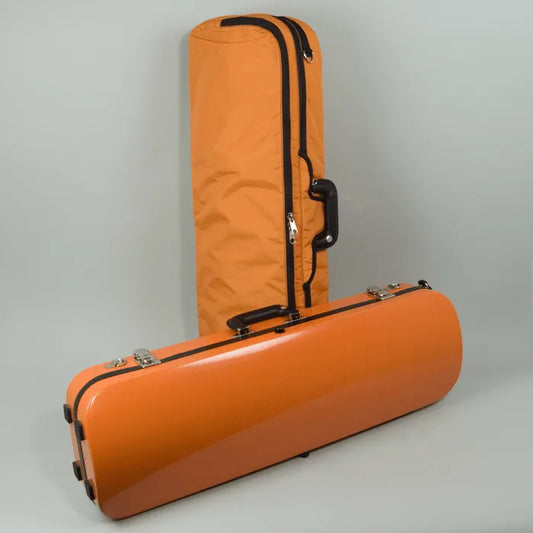 Bobelock 1060 oblong violin case, Orange/Blue - Electric Violin Shop