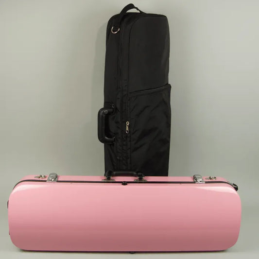 Bobelock 1060 oblong violin case, Pink/Grey - Electric Violin Shop