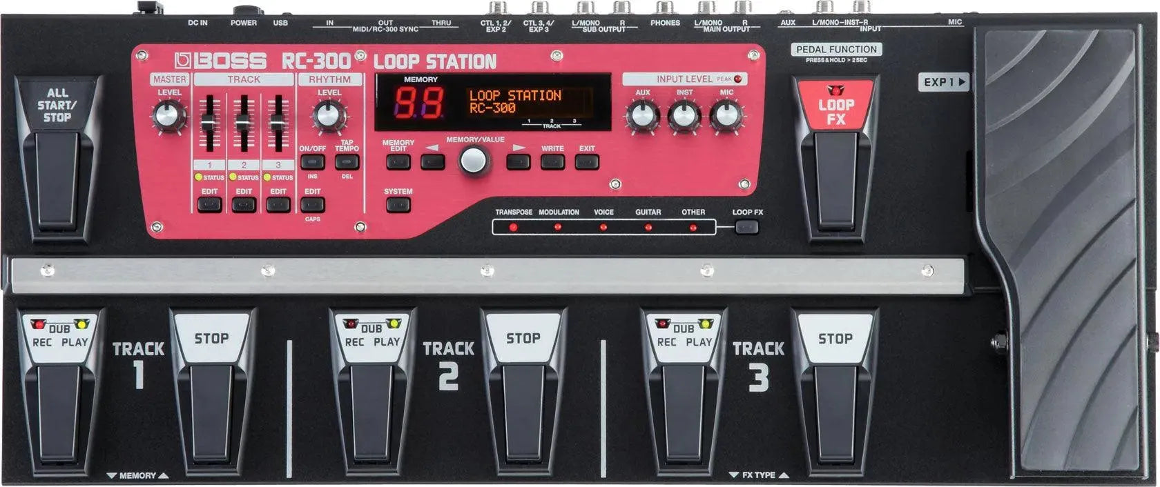 loop pedal violin Boss RC-300 Loop Station 3-track looper floor pedal