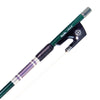 CodaBow Joule Chroma violin bow, Emerald stick & Amethyst winding
