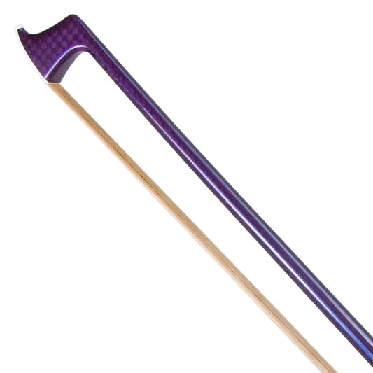 CodaBow Joule Chroma violin bow, Amethyst stick & Ruby winding