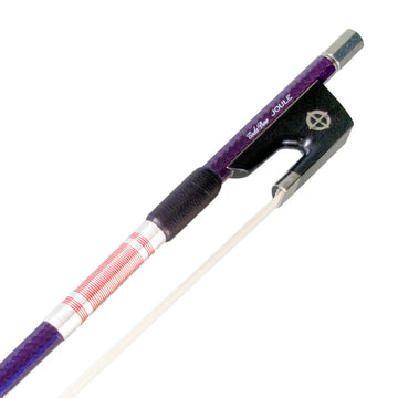 CodaBow Joule Chroma violin bow, Amethyst stick & Ruby winding
