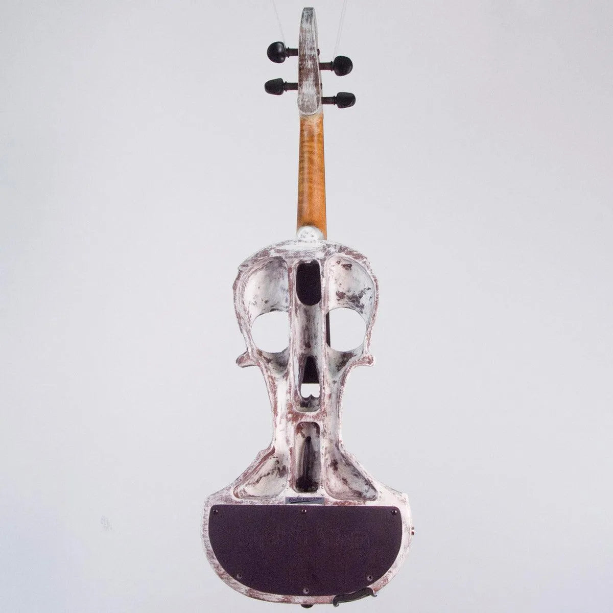 Stratton Skull Standard fretted violin, Shipwreck White with Starfish Designs pickup - Electric Violin Shop