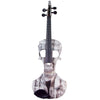 Stratton Skull Standard fretted violin, Shipwreck White with Starfish Designs pickup - Electric Violin Shop