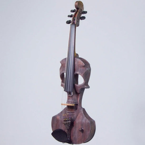 Stratton Skull 5 Standard electric violin, Driftwood - Electric Violin Shop