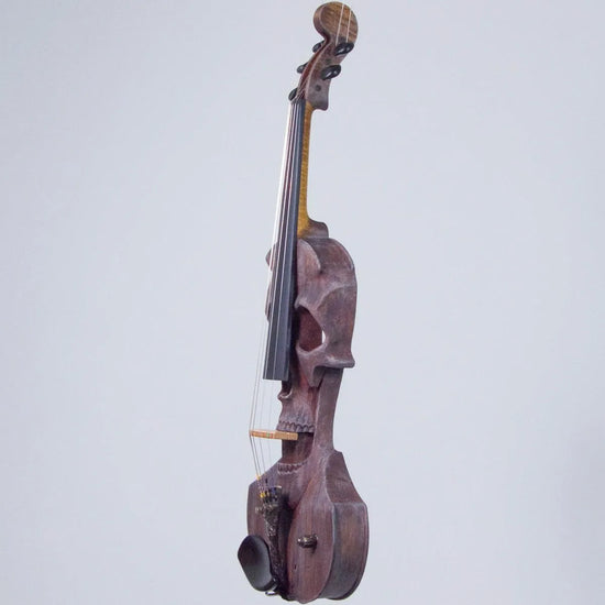 Stratton Skull 5 Standard electric violin, Driftwood - Electric Violin Shop