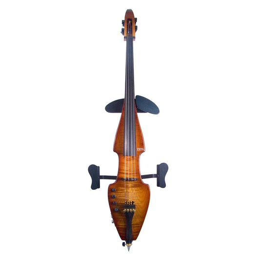 ZETA JC24 Strados Fusion 4-String Cello, Quilt Maple with Light Cremona Burst Finish - Electric Violin Shop