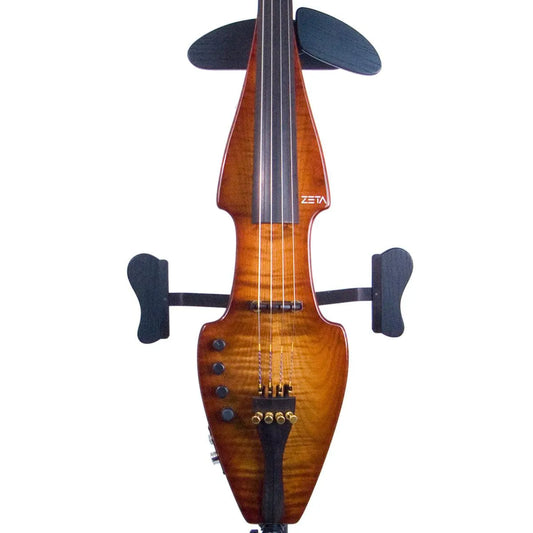 ZETA JC24 Strados Fusion 4-String Cello, Quilt Maple with Light Cremona Burst Finish - Electric Violin Shop