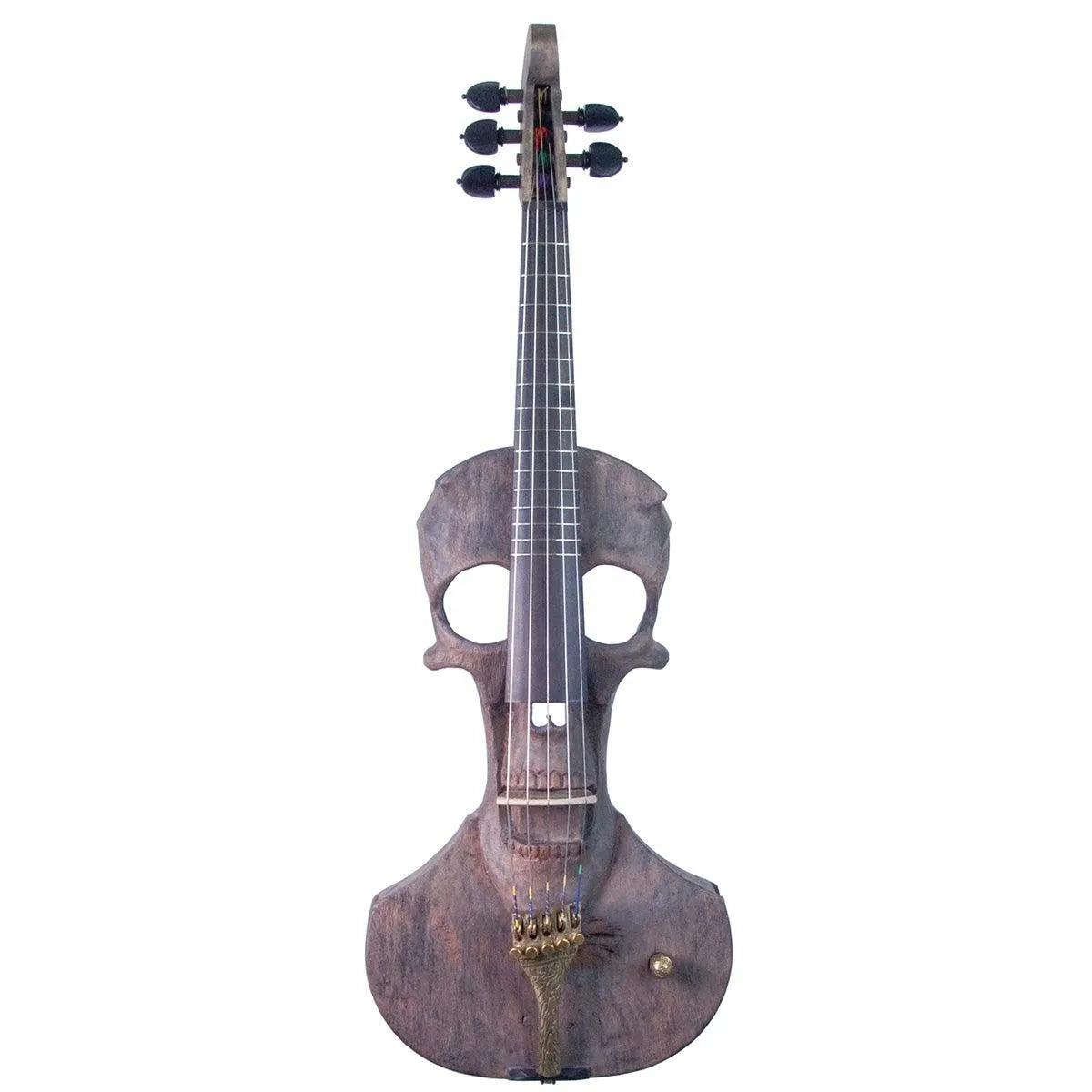 Stratton Skull Standard 5-string fretted electric violin, light driftwood - Electric Violin Shop