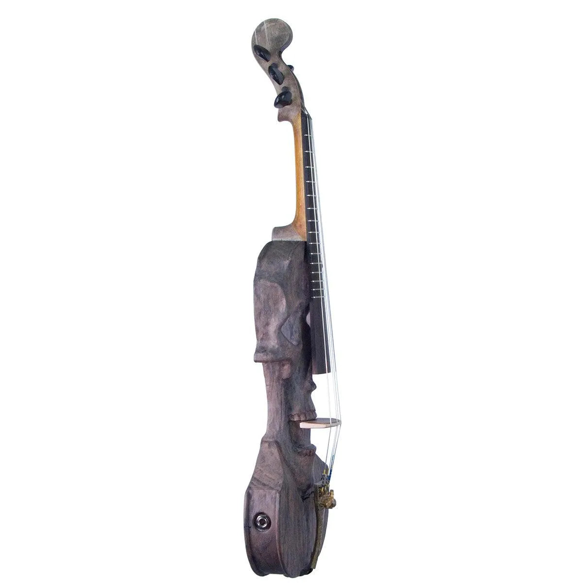 Stratton Skull Standard 5-string fretted electric violin, light driftwood - Electric Violin Shop