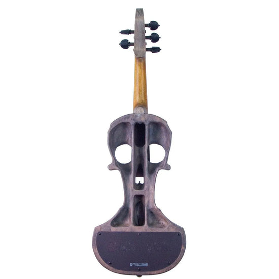 Stratton Skull Standard 5-string fretted electric violin, light driftwood - Electric Violin Shop