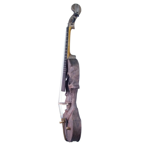 Stratton Skull Standard 5-string fretted electric violin, light driftwood - Electric Violin Shop