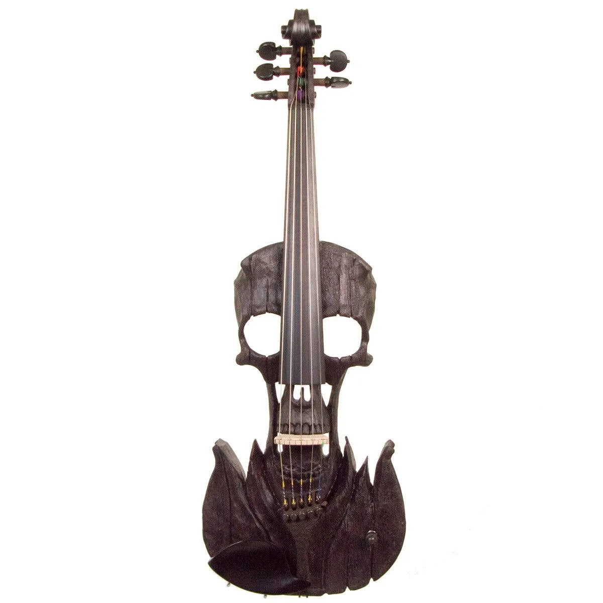 Stratton Skull Semi-Custom 5-string, Deep Cut Flames, black - Electric Violin Shop