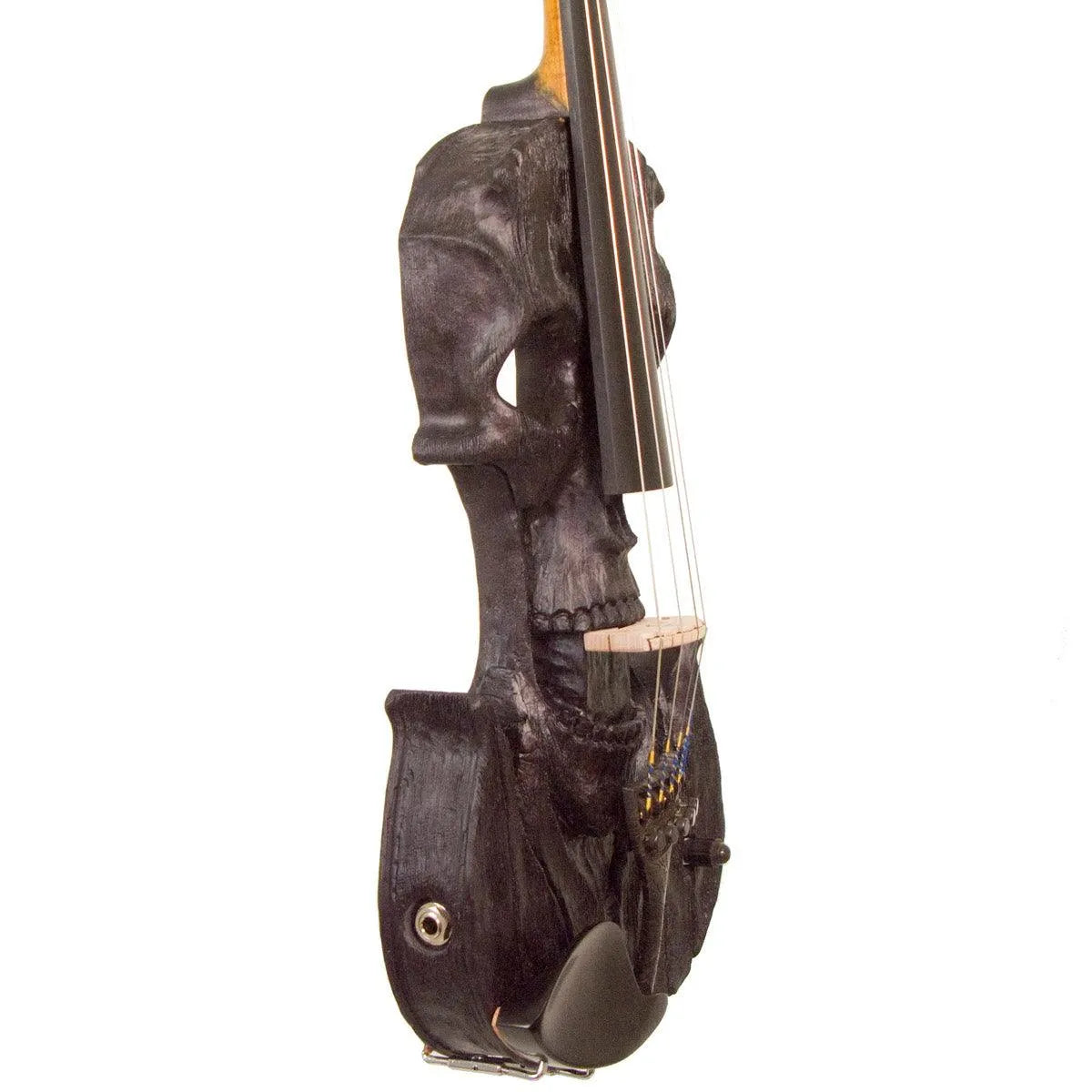 Stratton Skull Semi-Custom 5-string, Deep Cut Flames, black - Electric Violin Shop