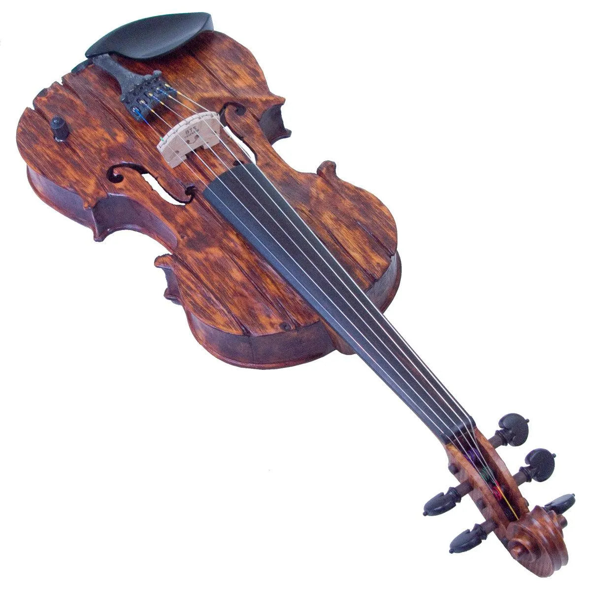 Stratton Gypsy 5-string electric violin, Antiqued Gypsy Finish, with Starfish Designs bridge - Electric Violin Shop