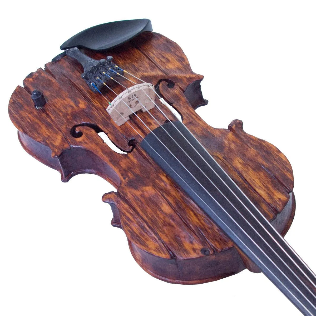 Stratton Gypsy 5-string electric violin, Antiqued Gypsy Finish, with Starfish Designs bridge - Electric Violin Shop