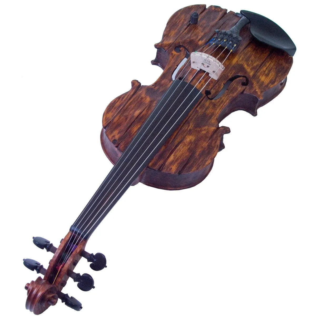 Stratton Gypsy 5-string electric violin, Antiqued Gypsy Finish, with Starfish Designs bridge - Electric Violin Shop