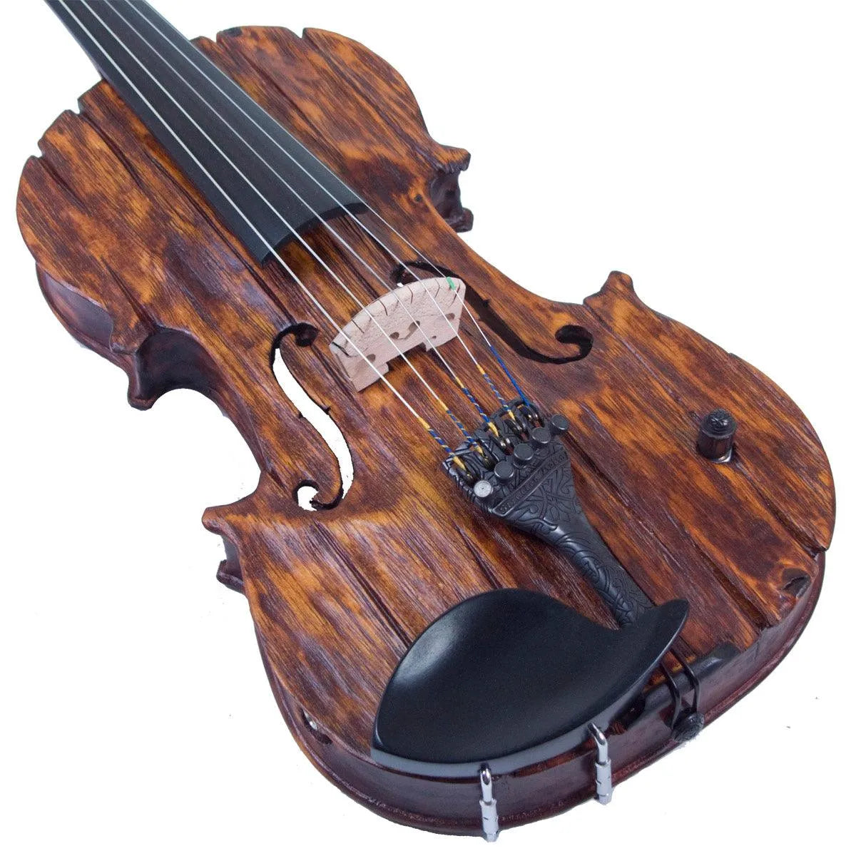 Stratton Gypsy 5-string electric violin, Antiqued Gypsy Finish, with Starfish Designs bridge - Electric Violin Shop