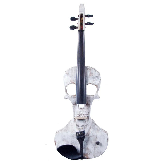 Stratton Skull Standard Electric Violin, Shipwreck White - Electric Violin Shop