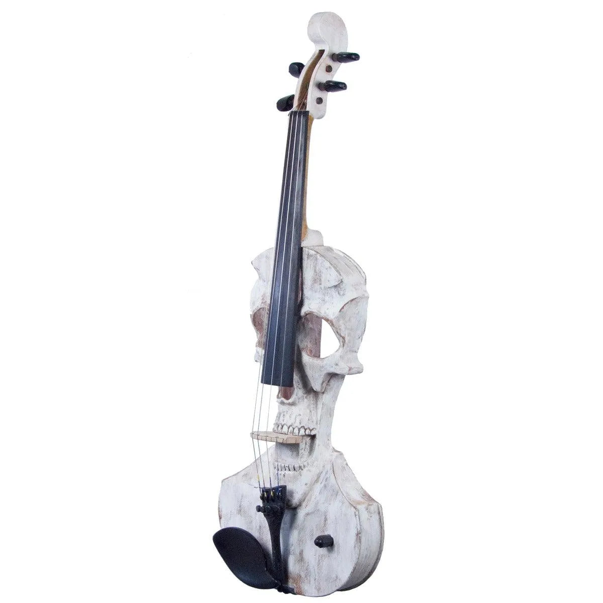 Stratton Skull Standard Electric Violin, Shipwreck White - Electric Violin Shop