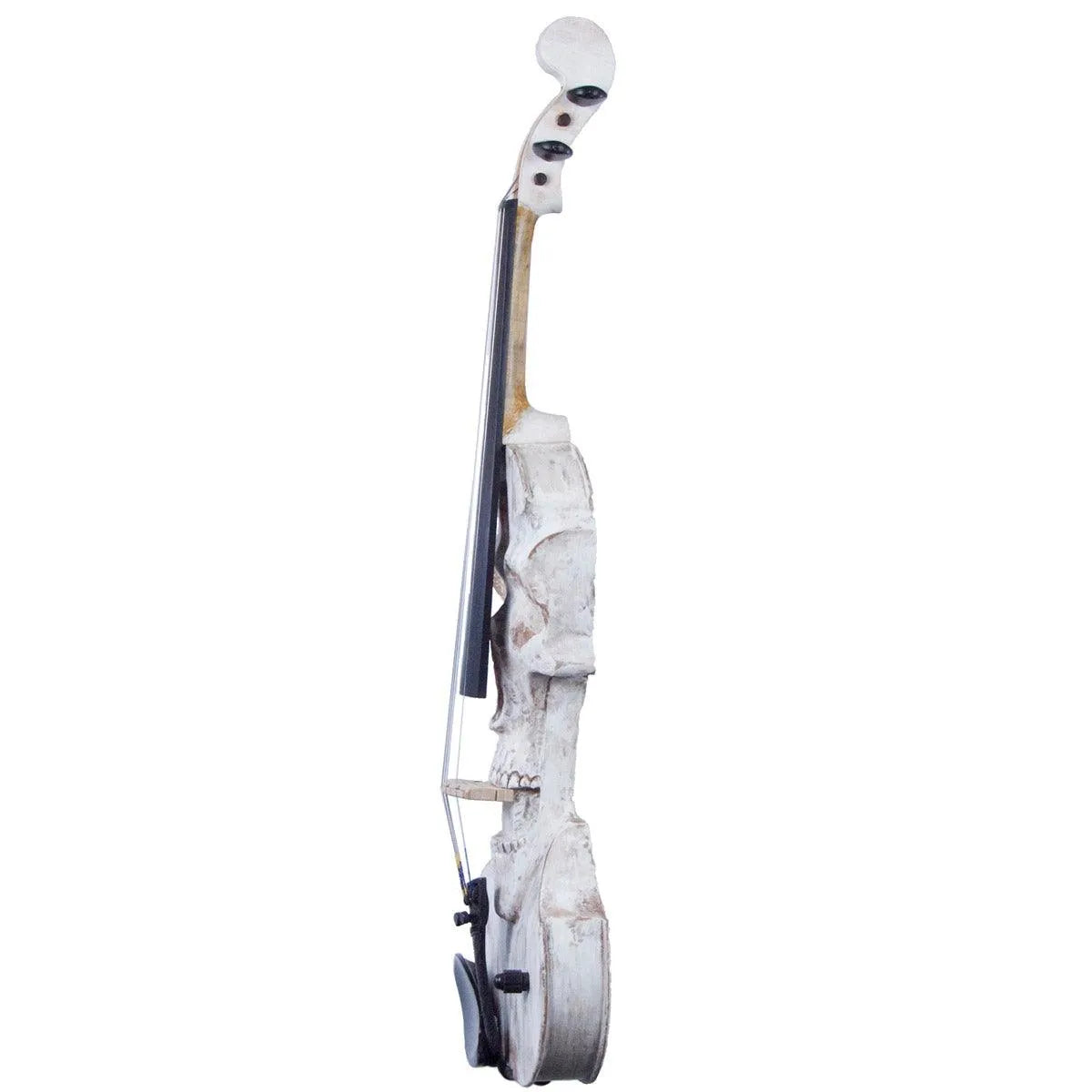 Stratton Skull Standard Electric Violin, Shipwreck White - Electric Violin Shop