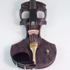 Stratton Skull Standard Fretted Electric Violin, Dark Driftwood - Electric Violin Shop