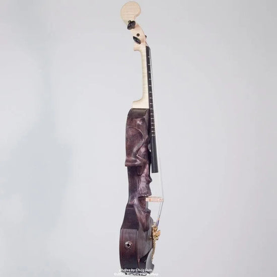 Stratton Skull Standard Fretted Electric Violin, Dark Driftwood - Electric Violin Shop