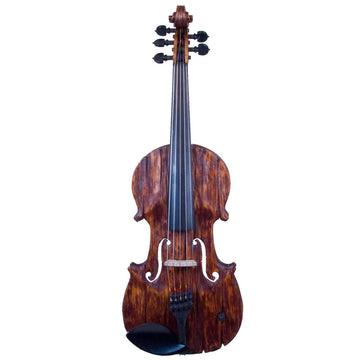 Stratton Gypsy 5-string electric violin, Antiqued Gypsy Finish, with Starfish Designs bridge - Electric Violin Shop