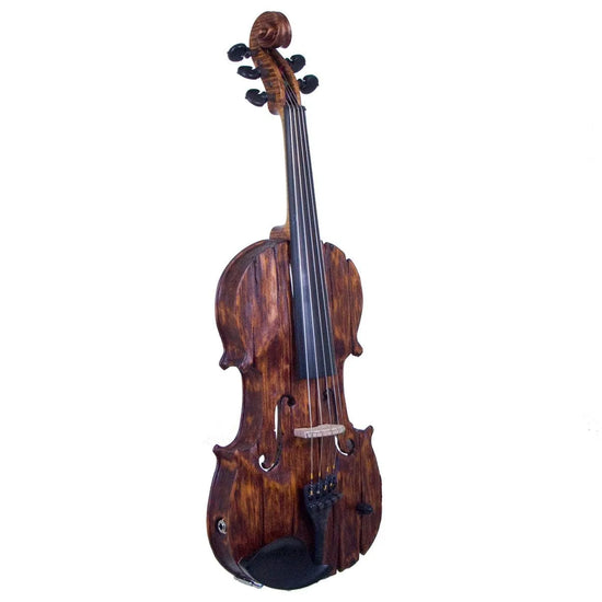 Stratton Gypsy 5-string electric violin, Antiqued Gypsy Finish, with Starfish Designs bridge - Electric Violin Shop