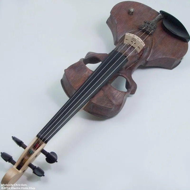 Stratton Skull Standard Electric Violin, Driftwood - Electric Violin Shop