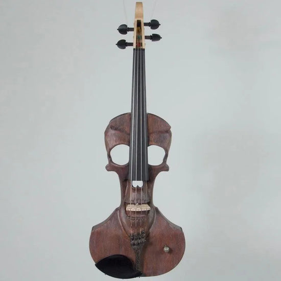 Stratton Skull Standard Electric Violin, Driftwood - Electric Violin Shop