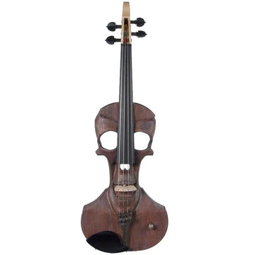 Stratton Skull Standard Electric Violin, Driftwood - Electric Violin Shop