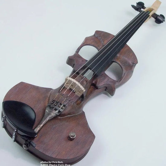 Stratton Skull Standard Electric Violin, Driftwood - Electric Violin Shop