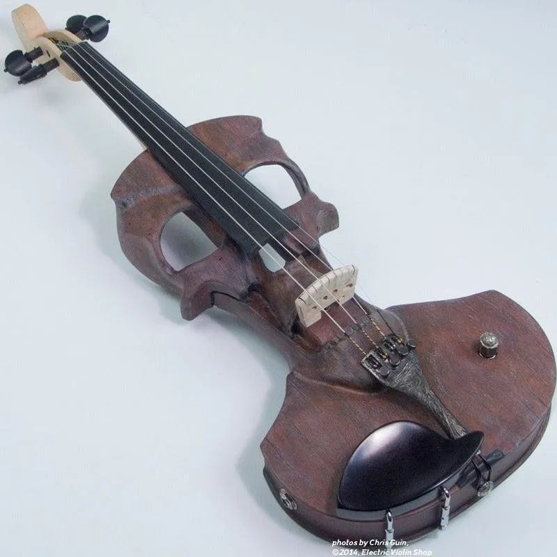 Stratton Skull Standard Electric Violin, Driftwood - Electric Violin Shop