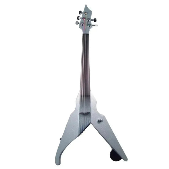 Wood Violins Viper Classic 5-string electric violin, Silver Sparkle - Electric Violin Shop