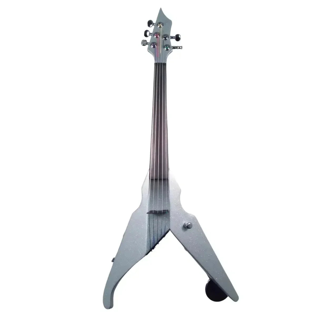Wood Violins Viper Classic 5-string electric violin, Silver Sparkle - Electric Violin Shop