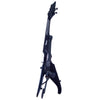 Wood Violins Viper Violín fantasma de 4 cuerdas con trastes, negro brillante con pastilla TruTone