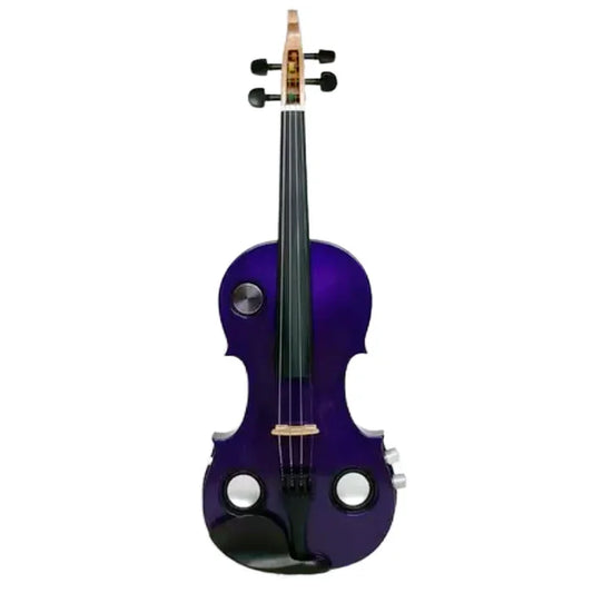 Volta Violinatron V4R 1/2-size hybrid electric violin, Purple Metallic with Galaxy Glitter - Electric Violin Shop