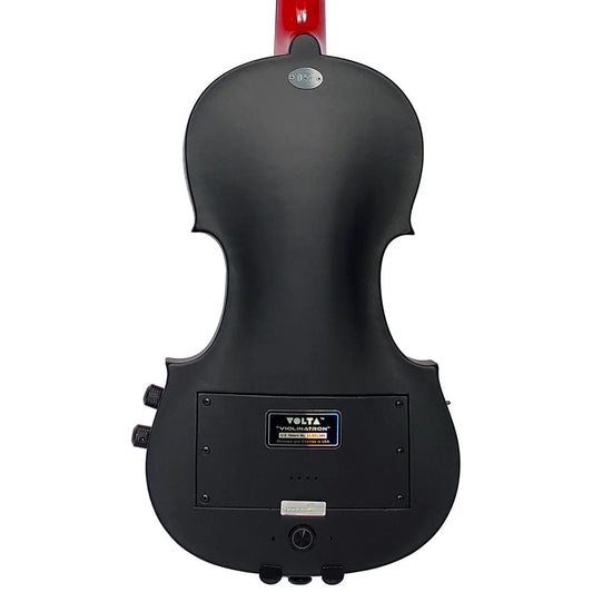 Volta Violinatron V5-R 5-string hybrid violin with built-in speakers & reverb, black and red - Electric Violin Shop